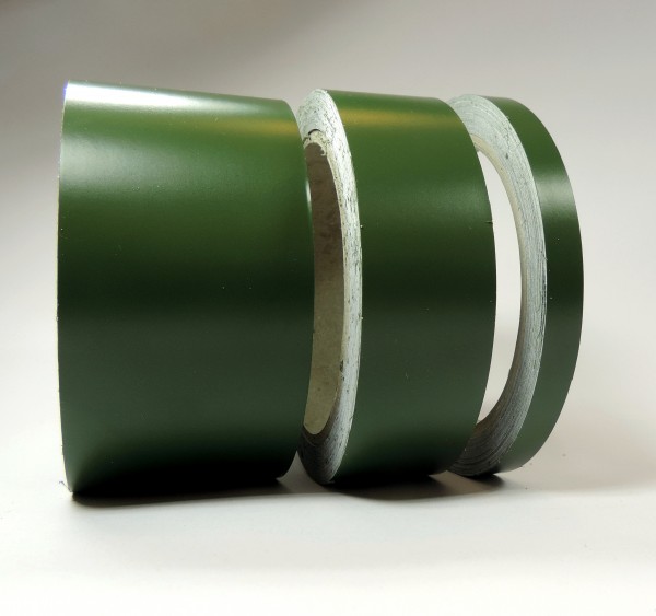 Zierstreifen army dunkelgrün olive grün khaki seidenmatt in in 10 m Länge für Auto Boot Klebeband Dekorstreifen Tuningstreifen Autofolie Siviwonder