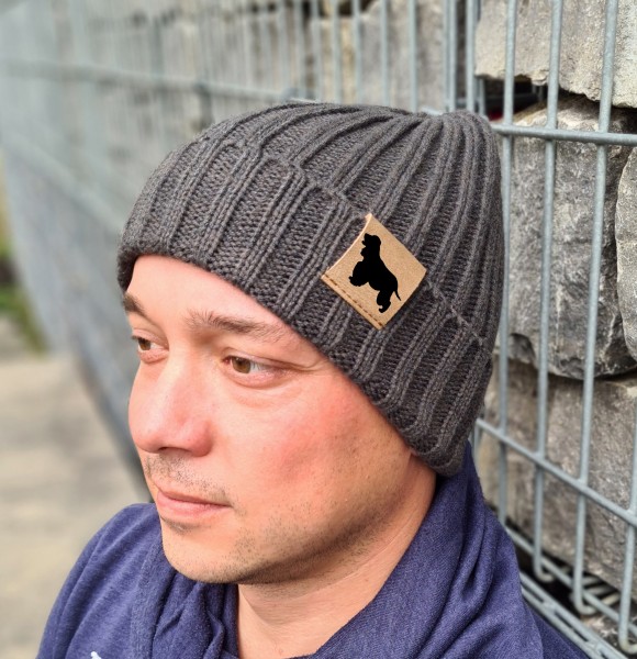 Strickmütze "Cocker Spaniel" Beanie Mütze Urban Witzig Spruch Warm Winter Herbst Farben
