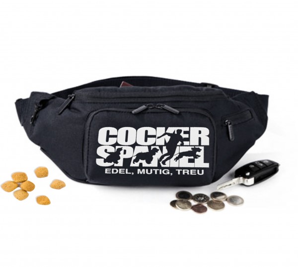 Cocker Spaniel Dog Hundesport Gürteltasche Hund Stickerei