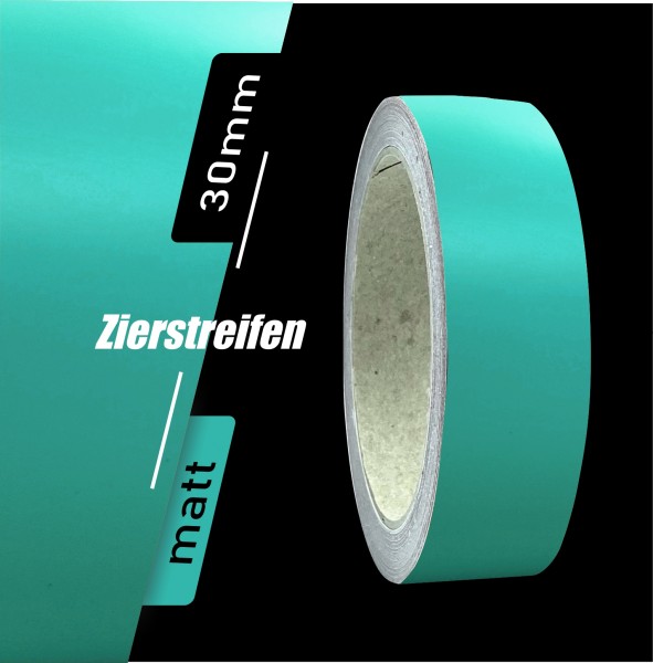 Zierstreifen Matt türkis wasser blau 30mm in in 10 m Länge für Auto Boot Klebeband Dekorstreifen Tuningstreifen Autofolie Siviwonder