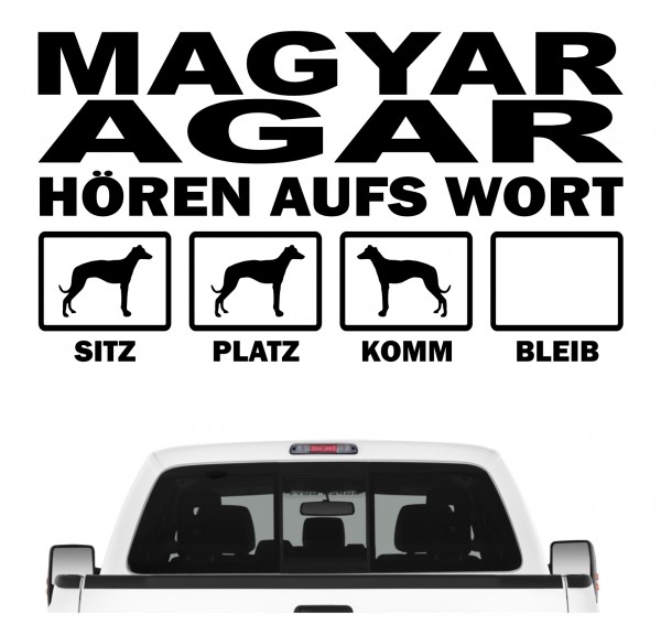 Maygar Agar Hört aufs Wort Hunde Aufkleber Sticker Autoaufkleber Wandtattoo Tattoo