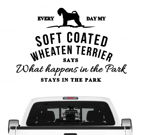 Soft Coated Wheaten Terrier Vintage Hundeaufkleber Hundemotiv Auto Folie Irish