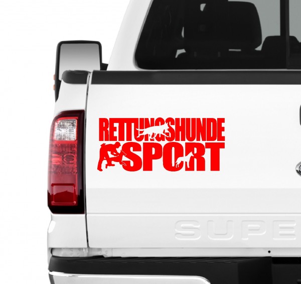 Rettungshundesport Hundesport Auto Aufkleber Hund Folie Mantrailing Suchhunde