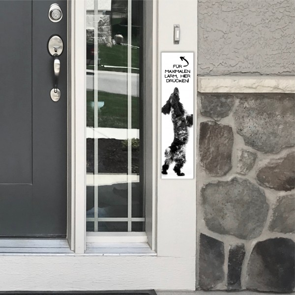 Cocker Spaniel Cockie Spanier English schimmel Dog Türschild Warnschild Hundeschild Schildr happy Design by Siviwonder