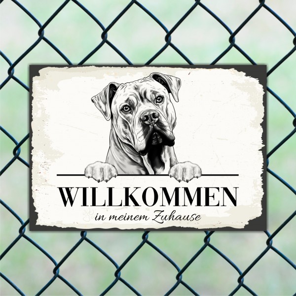 Hundeschild Willkommen Zuhause Cane Corso Schild Achtung Spruch