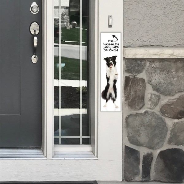 Border Collie Sheepdog Scotch Sheep Dog Türschild Warnschild Hundeschild Schildr happy Design by Siviwonder