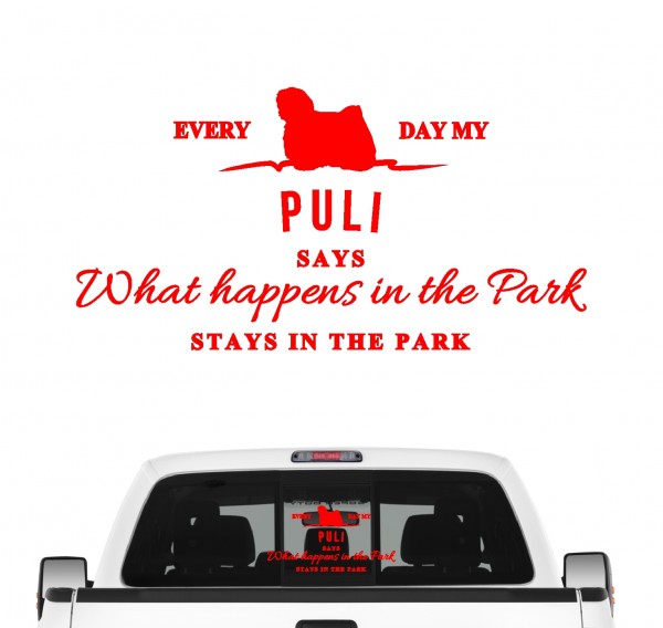 Puli Vintage Hundeaufkleber Hundemotiv Auto Folie Pulik Gebrauchshund ungarisch