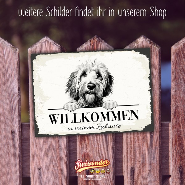 Hundeschild Willkommen Zuhause Labradoodle Doodle Schild