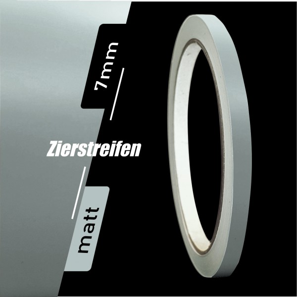 Zierstreifen Matt türkis grau - mittelgrau grey 7mm in in 10 m Länge für Auto Boot Klebeband Dekorstreifen Tuningstreifen Autofolie Siviwonder