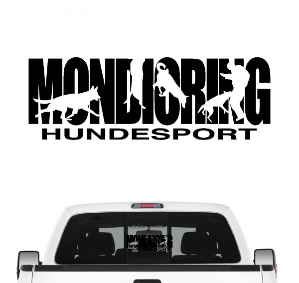 Mondioring Hundesport Auto Aufkleber Hund Folie Schutzhundesport