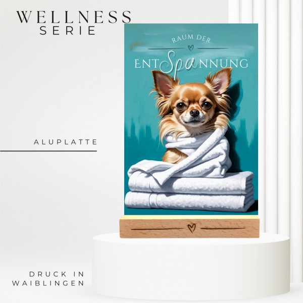 Hundeschild Deko Badezimmer Wellness Chihuahua Chi Schild Spruch