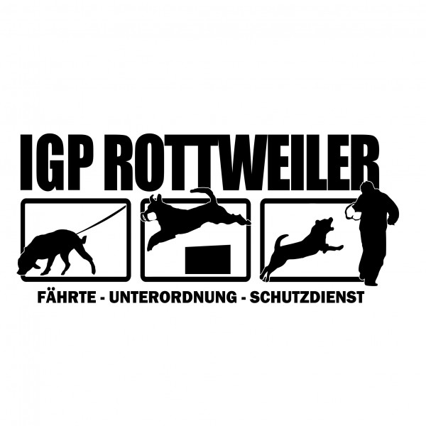 Aufkleber Hundemotiv Rasse IGP IPO Begleithund Prüfung Internationale Prüfungsordnung Gebrauchshudeprüfung Fährte Schutzdi