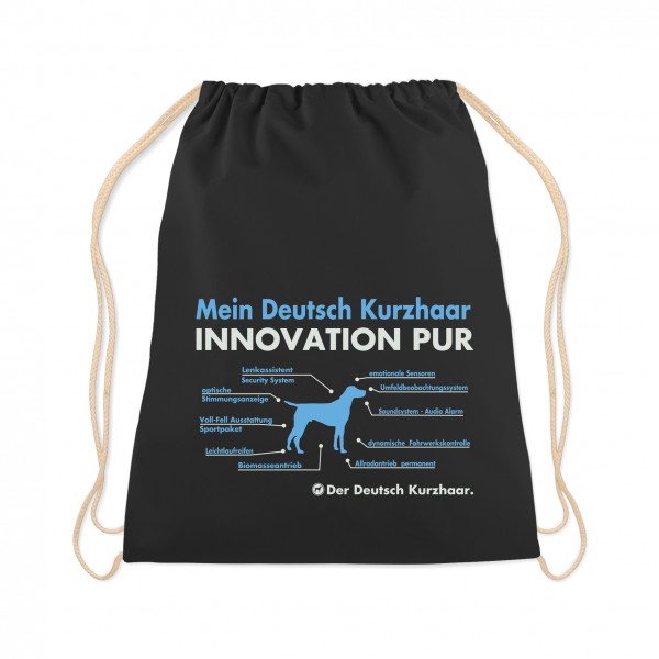 Deutsch Kurzhaar Turnbeutel Innovation Hundemotiv Shorthaired Pointer Jagdhund Schwarz