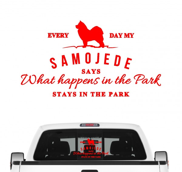 Samojede Vintage Hundeaufkleber Hundemotiv Auto Folie Samojedenhund Spitz