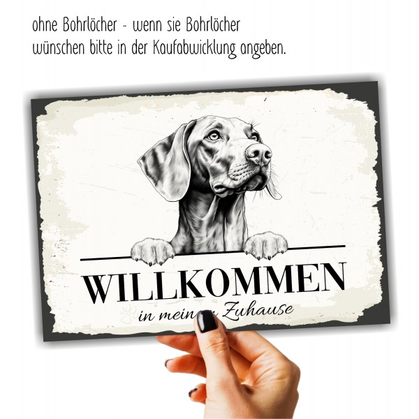 Magyar Vizsla Hundeschild Willkommen Zuhause Magyar Vizsla Schild Achtung Spruch