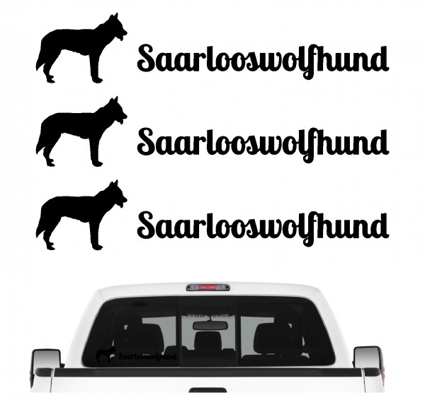 Saarlooswolfhund Wolfhund Wolf Saarlooswolfhond Dog 3er Set AUTOAUFKLEBER Aufkleber Hunde Hundemotiv by SIVIWONDER