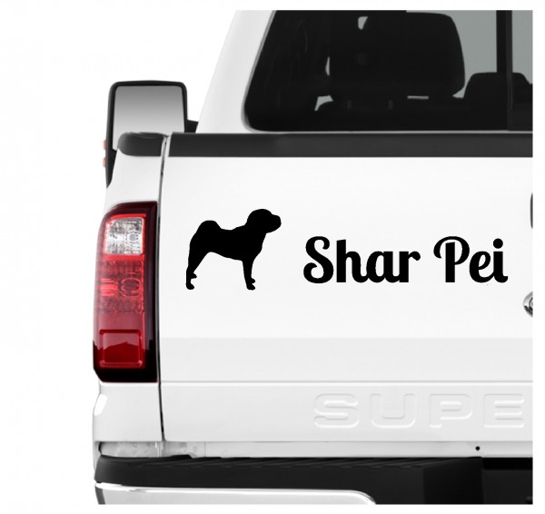 Shar Pei Faltenhund Chinese 3er Set AUTOAUFKLEBER Aufkleber Hunde Hundemotiv by SIVIWONDER