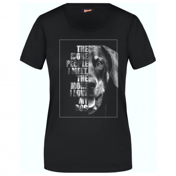 Dobermann Damen T-Shirt Face Hundemotiv Dobby Dobbie Doberman Pinscher