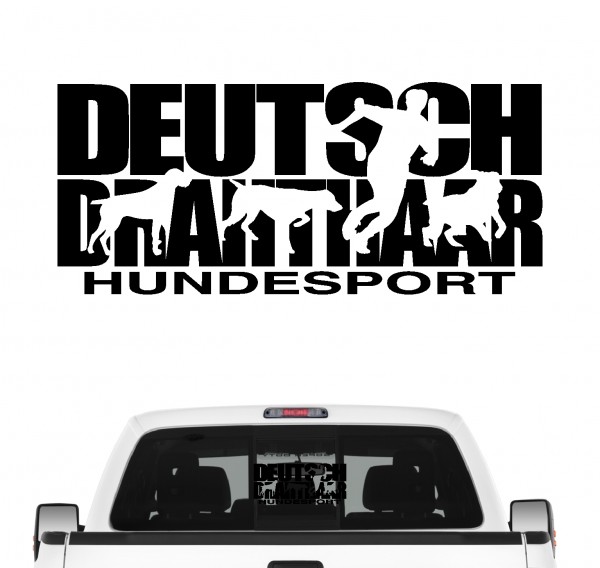 Deutsch Drahthaar Hundesport Autoaufkleber Hund Folie Aufkleber German Jagdhund