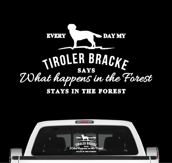 Tiroler Bracke Vintage Hundeaufkleber Hundemotiv Auto Folie Gebrauchshund