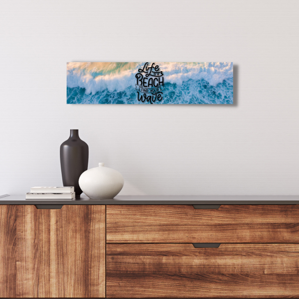 Life is a beach Nautic Schild wave Wellen Spruch Türschild Warnschild Metallschild Ocean Sea