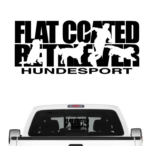 Flat Coated Retriever Hundesport Autoaufkleber Hund Folie Aufkleber Flatcoat