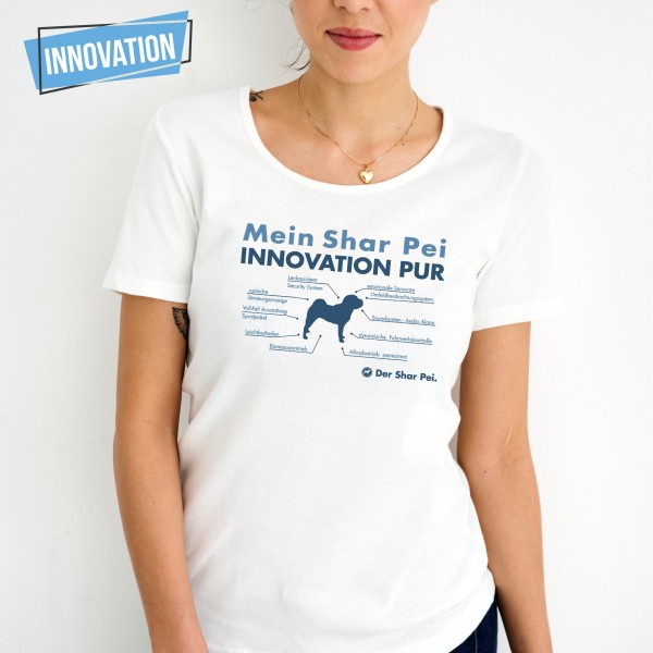 Shar Pei Damen T-Shirt Innovation Hundemotiv Faltenhund Chinese Dog