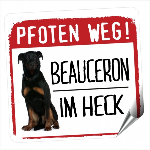 Beauceron Schäferhund Aufkleber PFOTEN WEG Hundeaufkleber Folie Hund