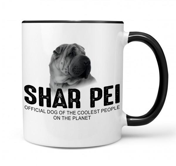 Shar Pei Faltenhund Chinese Dog Tasse Kaffeetasse Kaffeebecher happy Design by Siviwonder