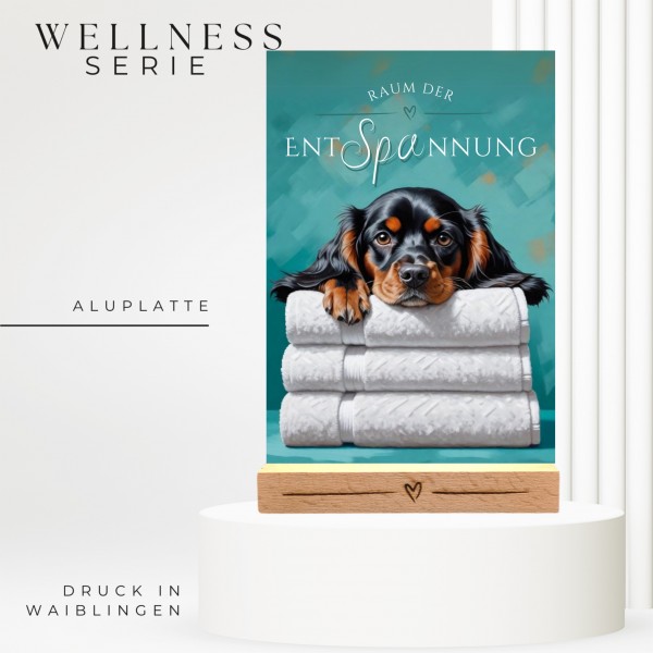 Hundeschild Deko Badezimmer Wellness Cocker Spaniel Schild Spruch