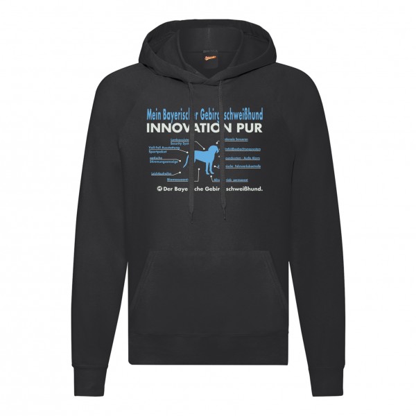 Bayerischer Gebirgsschweißhund Sweatshirt Innovation Hoodie Hundemotiv BGS Schwarz
