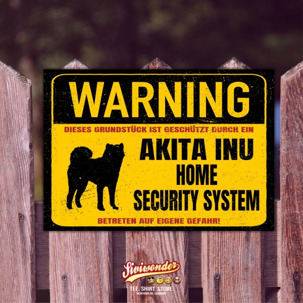 Akita Inu Japan Small Japanese Dog Türschild Hundeschild
