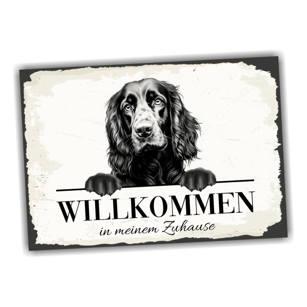Hundeschild Willkommen Zuhause Gordon Setter Schild Achtung Spruch