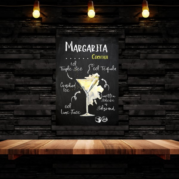 Margarita Tequila Rezept Schild für deinen Partykeller Türschild Warnschild Privatgrundstück lustiges Spaß Schild happy Design by Siviwonder