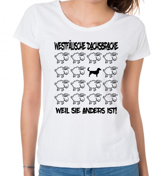 WESTFÄLISCHE DACHSBRACKE DAMEN T-SHIRT BLACK SHEEP by SIVIWONDER