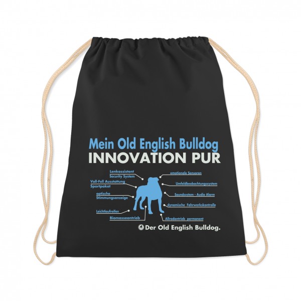 Old English Bulldog Turnbeutel Innovation OEB Olde englische Bulldogge Schwarz