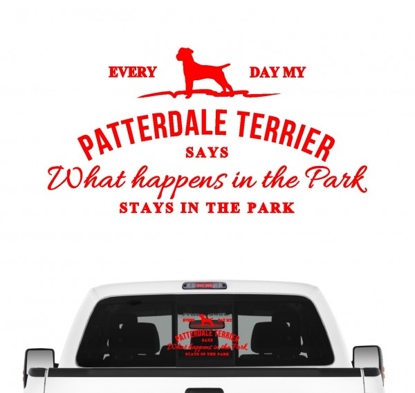 Patterdale Terrier Vintage Hundeaufkleber Hundemotiv Auto Folie english Jagdhund