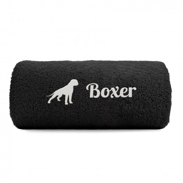 Boxer Handtuch Pfoten Hundemotiv Stickerei Deluxe