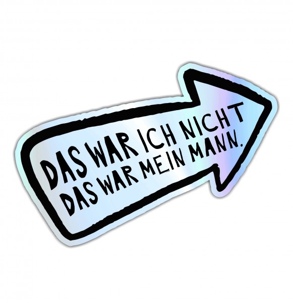 Aufkleber Auto Kratzer Mann wars Holo Folie lustig Hologramm Oilslick Regenbogen Deko Tuning Digitaldruck Motiv by SIVIWONDER