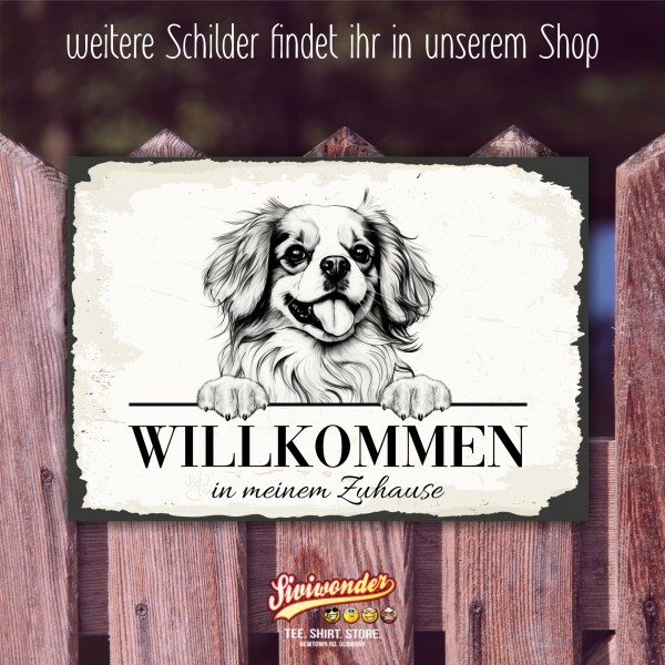 Hundeschild Willkommen Zuhause Tibet Spaniel