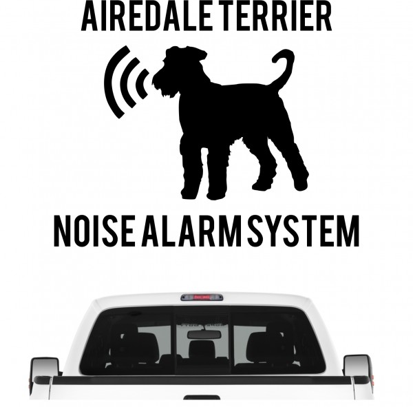 AiredaleTerrier Noise Alarmsystem Auto Aufkleber Hund Folie Wandtattoo Tattoo Sticker Waterside Terrier Bingley Terrier Irish Red Terrier