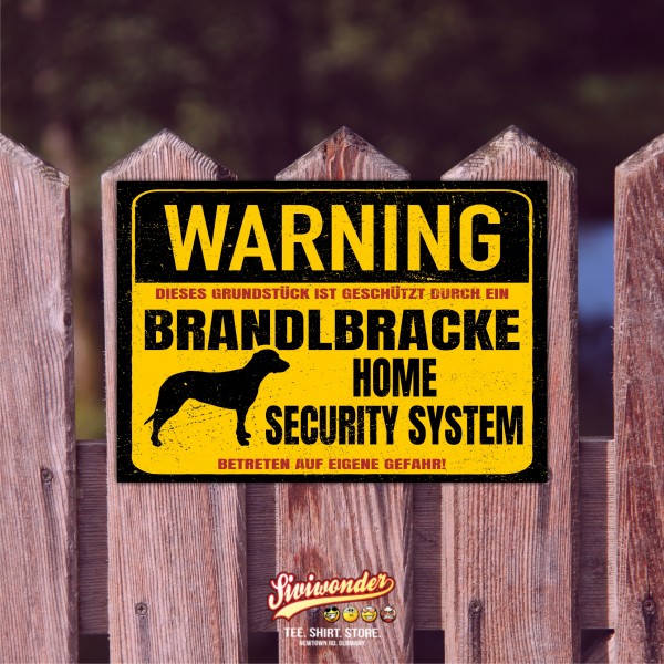 Brandlbracke Kärntner Bracke Schild Warning Security System Türschild Hundeschild Warnschild