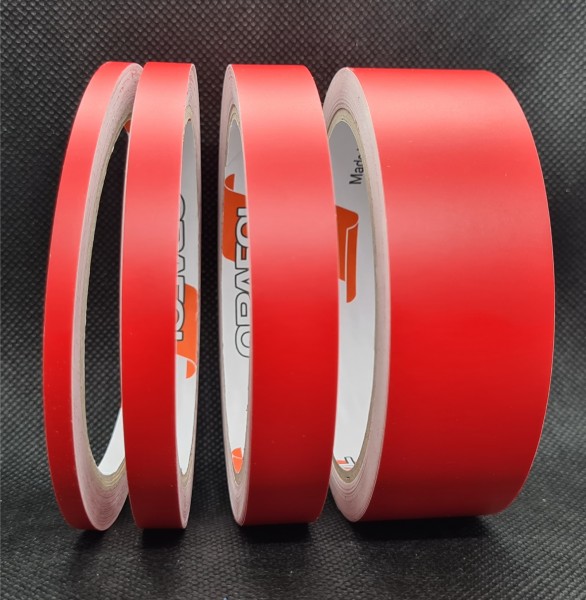 Zierstreifen Matt rot feuerrot verkehrsrot 5mm in in 10 m Länge für Auto Boot Klebeband Dekorstreifen Tuningstreifen Autofolie Siviwonder