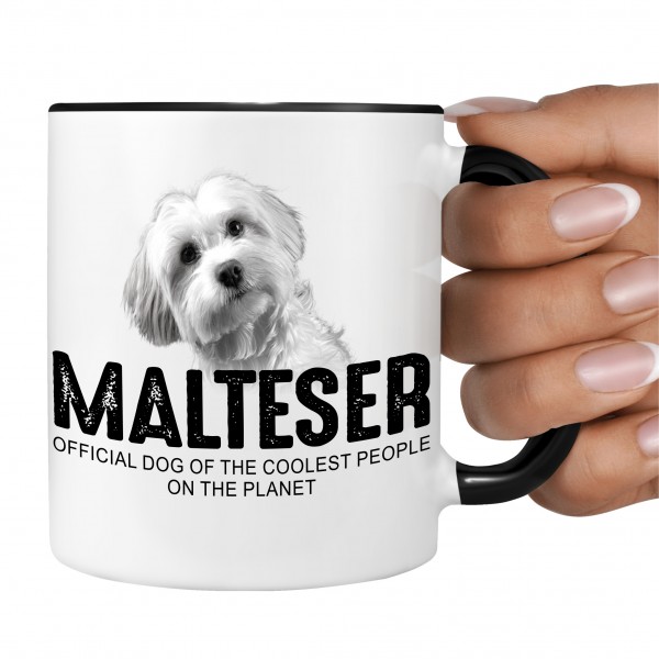 Malteser Maltese Dog Bichon Malteser Malta Dog Tasse Kaffeetasse Kaffeebecher happy Design by Siviwonder