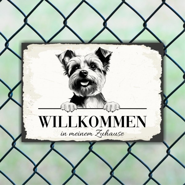 Hundeschild Willkommen Zuhause Yorkshire Terrier Yorkie