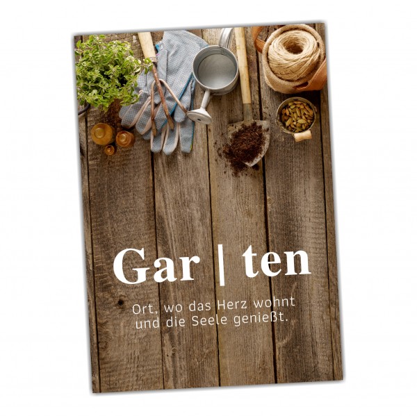 Garten wo das Herz wohnt und die Seele genießt Sprüche Türschild Warnschild Spruch Schild happy Design by Siviwonder