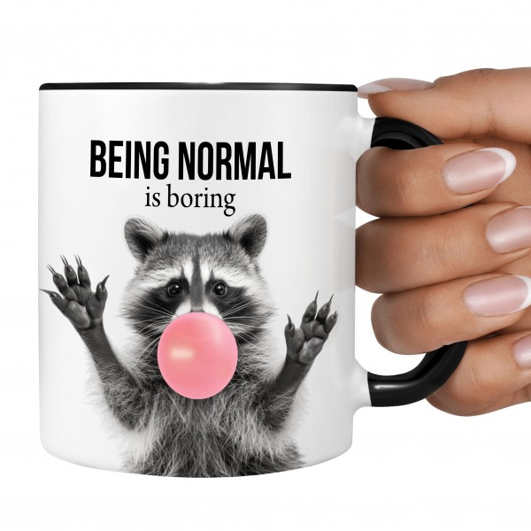 Waschbär lustiges Bild Bubble normal Büro Freund Tasse Kaffee lustig Kaffeebecher Mug Design Design by Siviwonder
