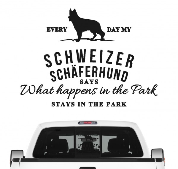 Schweizer Schäferhund Vintage Hundeaufkleber Hundemotiv Auto Folie Berger Blanc