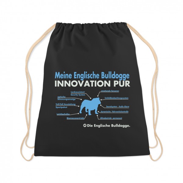 Englische Bulldogge Turnbeutel Innovation Hundemotiv Bully English Bulldog Schwarz