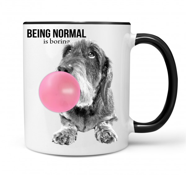 Rauhaardackel mit Kaugummi Bubble normal Dog Freund Tasse Kaffee lustig Kaffeebecher Mug Design Design by Siviwonder